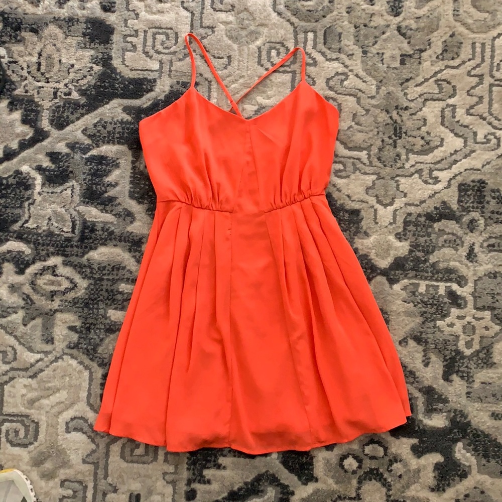 Jack by BB Dakota Orange cross back dress